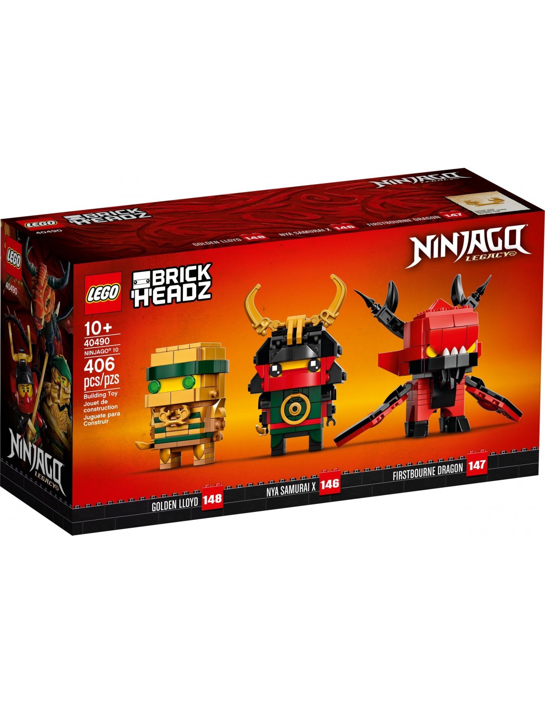 LEGO BrickHeadz - Ninjago 10 ans - 40490 - En stock chez