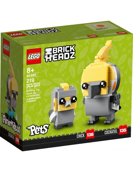 LEGO BrickHeadz - Le perruche calopsitte - 40481 - En stock chez Brickgarden.fr
