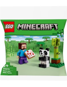 LEGO Minecraft - Steve et le bébé panda - 30672 - En stock chez Brickgarden.fr