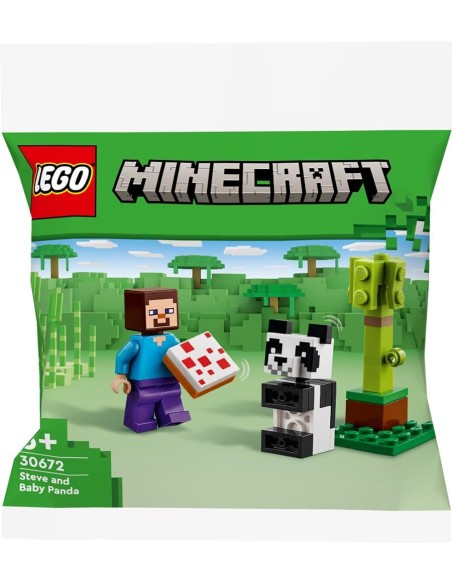 LEGO Minecraft - Steve et le bébé panda - 30672 - En stock chez Brickgarden.fr