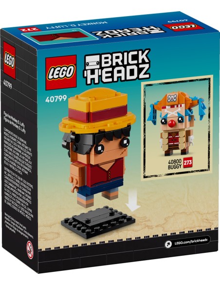 LEGO BrickHeadz - Figurine de Monkey D. Luffy - 40799 - En stock chez Brickgarden.fr