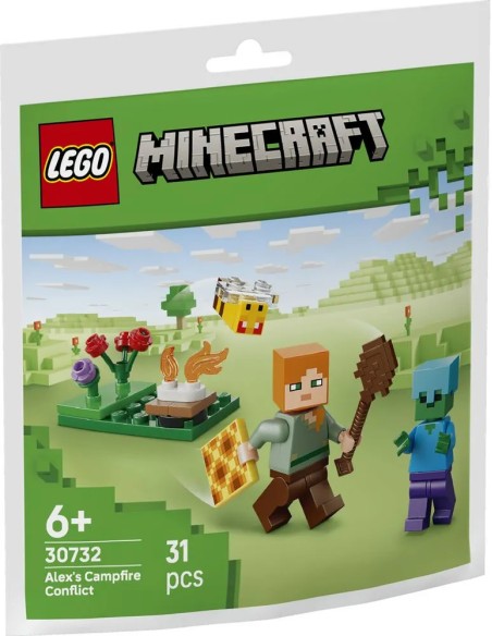 LEGO Minecraft - Conflit au feu de camp dAlex - 30732 - En stock chez Brickgarden.fr